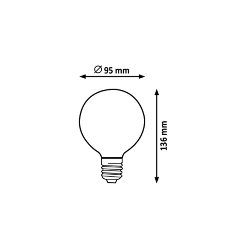 Rabalux - LED-polttimo G95 E27/7,2W/230V 2700K