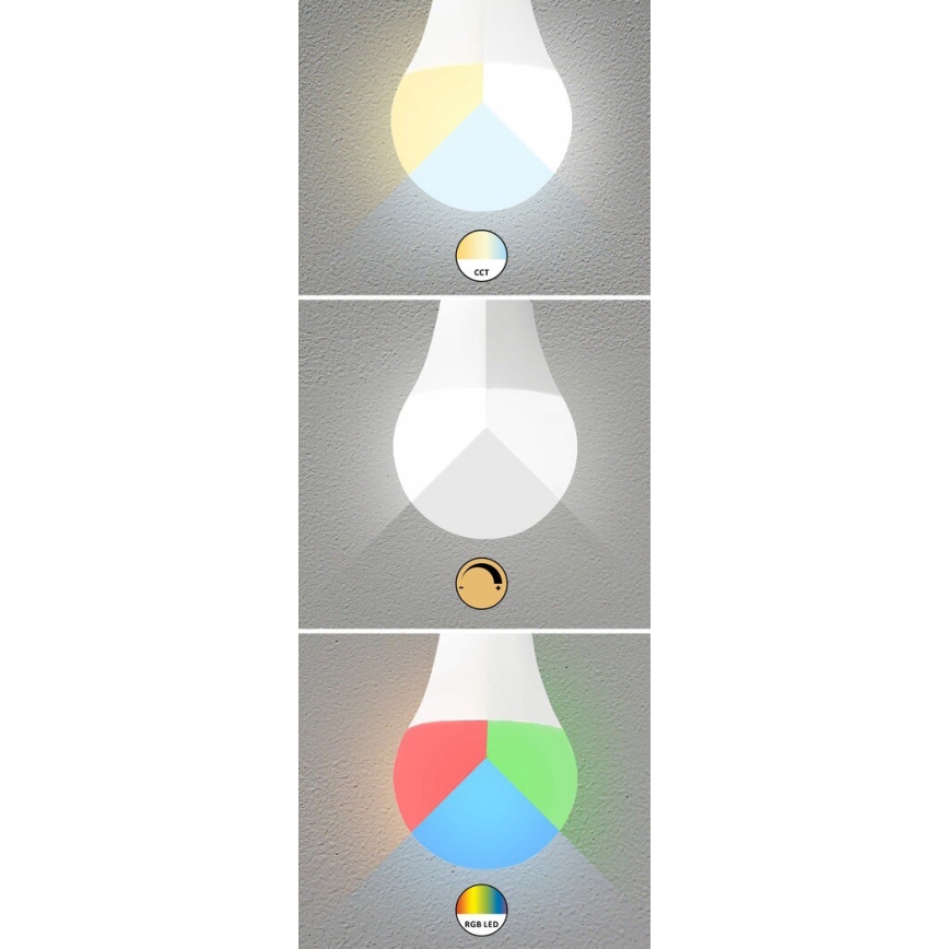 Rabalux - LED RGB Himmennettävä polttimo GU10/5W/230V Wi-Fi 3000-6500K