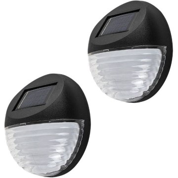 Rabalux - 2 kpl LED-aurinkoseinävalaisinta LED/0,06W/1,2V 300 mAh IP44