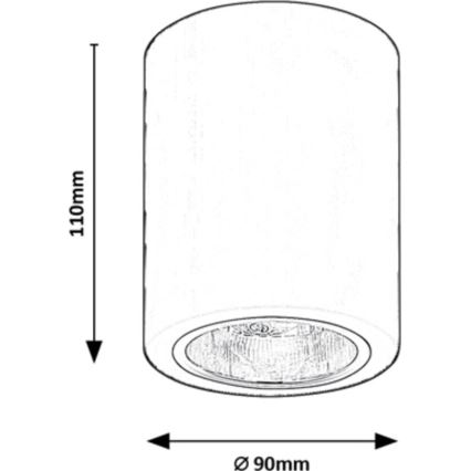 Rabalux - Kohdevalaisin 1xE27/25W/230V musta
