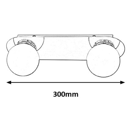 Rabalux - Kylpyhuoneen kattovalaisin 2xG9/28W/230V IP44 halkaisija 30 cm