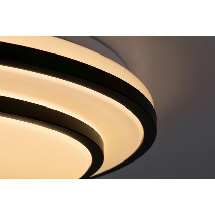Rabalux - himmennettävä LED-kattovalaisin LED/40W/230V 3000-6500K, musta, halkaisija 49 cm + kauko-ohjain