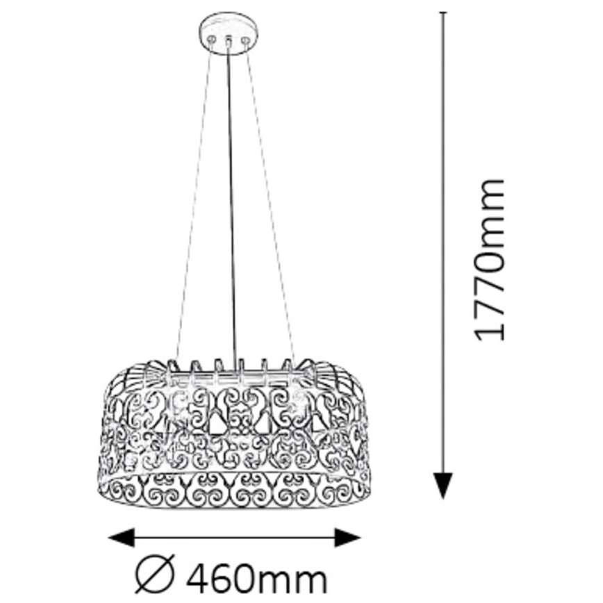 Rabalux - Kattokruunu 2xE27/60W/230V musta