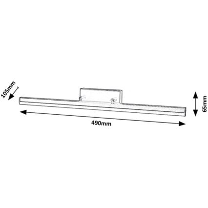 Rabalux - LED-peilivalon kylpyhuoneeseen LED/12W/230V 49 cm IP44