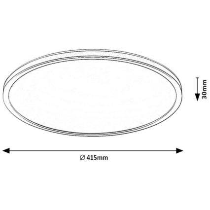 Rabalux - LED RGB Himmennettävä kattovalaisin LED/22W/230V Wi-Fi Tuya + kaukosäädin halkaisija 41,5 cm