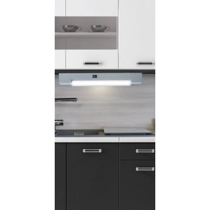 Rabalux - Kaapin alla oleva valo BAND LIGHT 1xG13/10W/230V 39,5 cm hopea