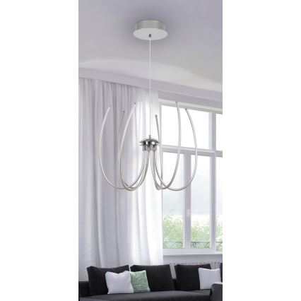 Rabalux 2434 - LED-kattokruunu ALISHA LED/62W/230V hopea