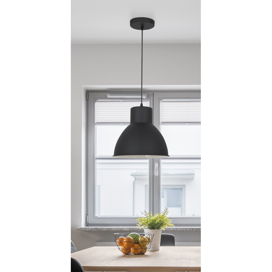 Rabalux - Kattokruunu 1xE27/60W/230V musta