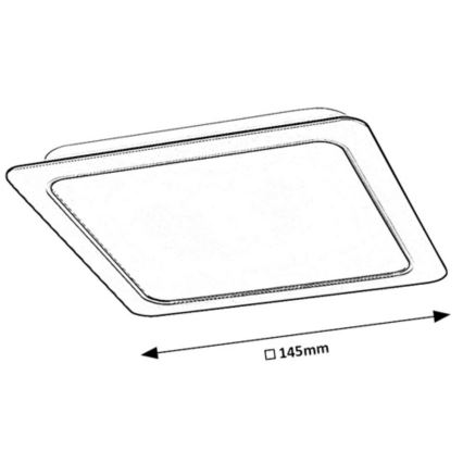 Rabalux - LED upotettava valo LED/12W/230V 14,5x14,5 cm