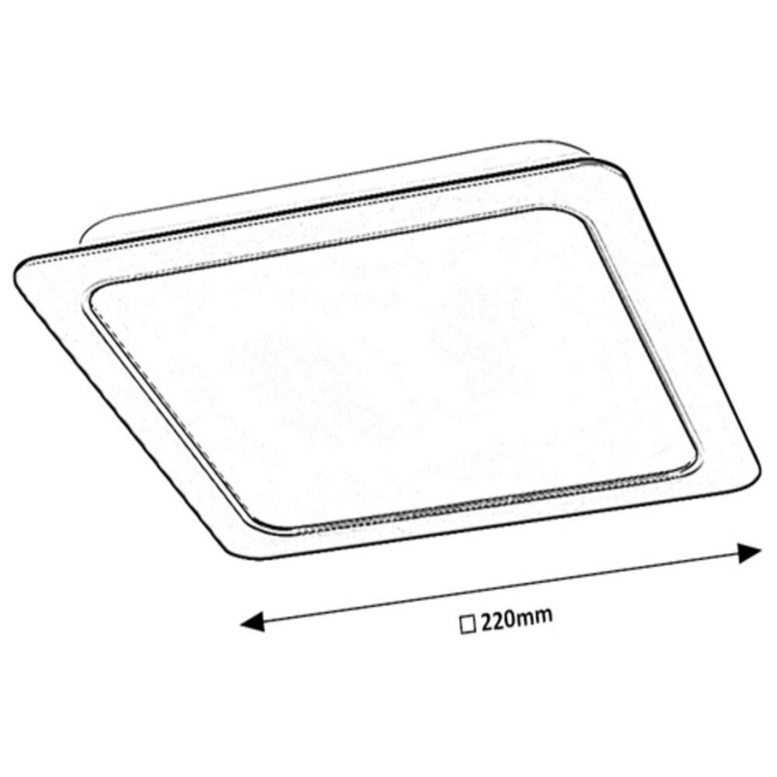 Rabalux - LED upotettava valo LED/24W/230V 22x22 cm