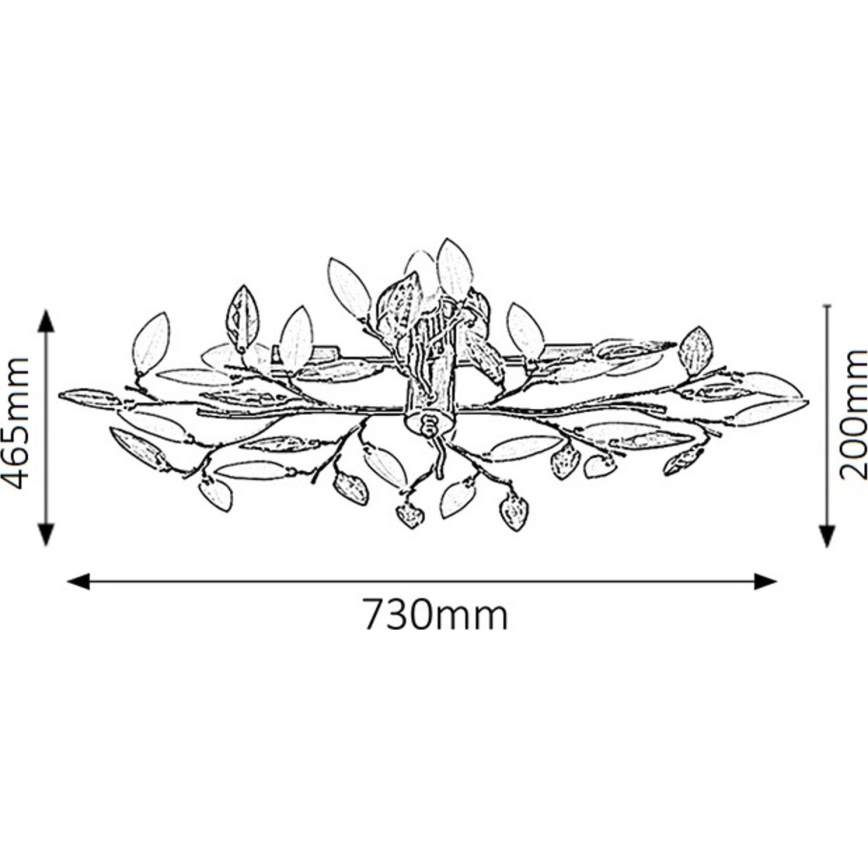 Rabalux - Kattovalaisin 4xE14/40W/230V 47x69,5 cm