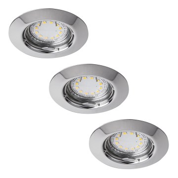 Rabalux - 3 kpl LED-alasvalaisinsetti kylpyhuoneeseen, 1xGU10/3W/230V IP44