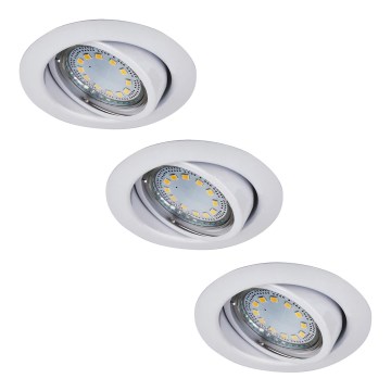 Rabalux - 3 LED-uppovalaisimen setti, 1×GU10/3W/230V, IP40