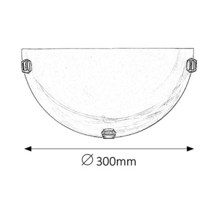 Rabalux - Seinävalaisin 1xE27/60W/230V alabasterilasinen