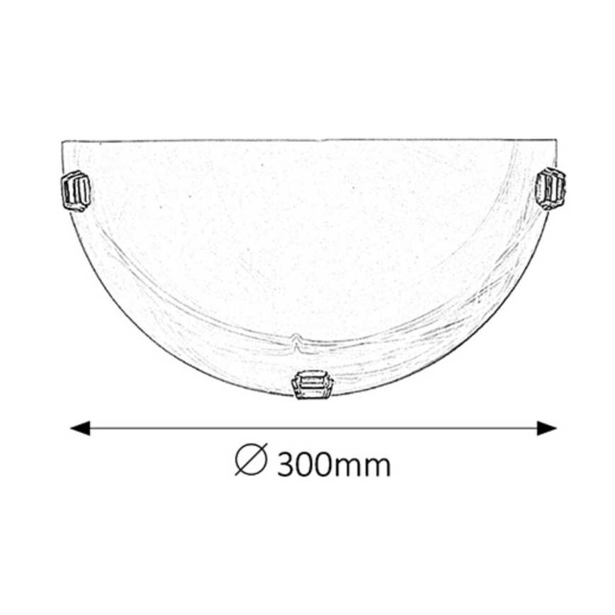Rabalux - Seinävalaisin 1xE27/60W/230V alabasterilasinen
