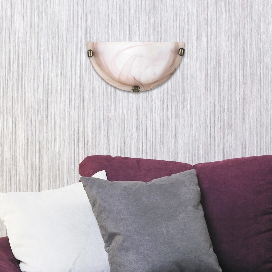 Rabalux - Seinävalaisin 1xE27/60W/230V alabasterilasi