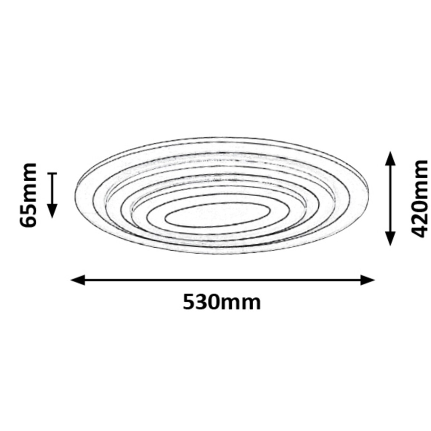 Rabalux - himmennettävä LED-kattovalaisin LED/41W/230V + kaukosäädin, halkaisija 53 cm