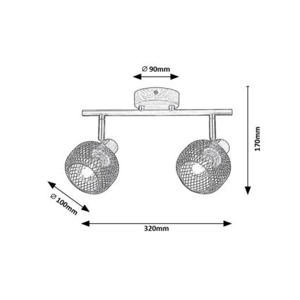 Rabalux - Kohdevalo 2xE14/40W/230V