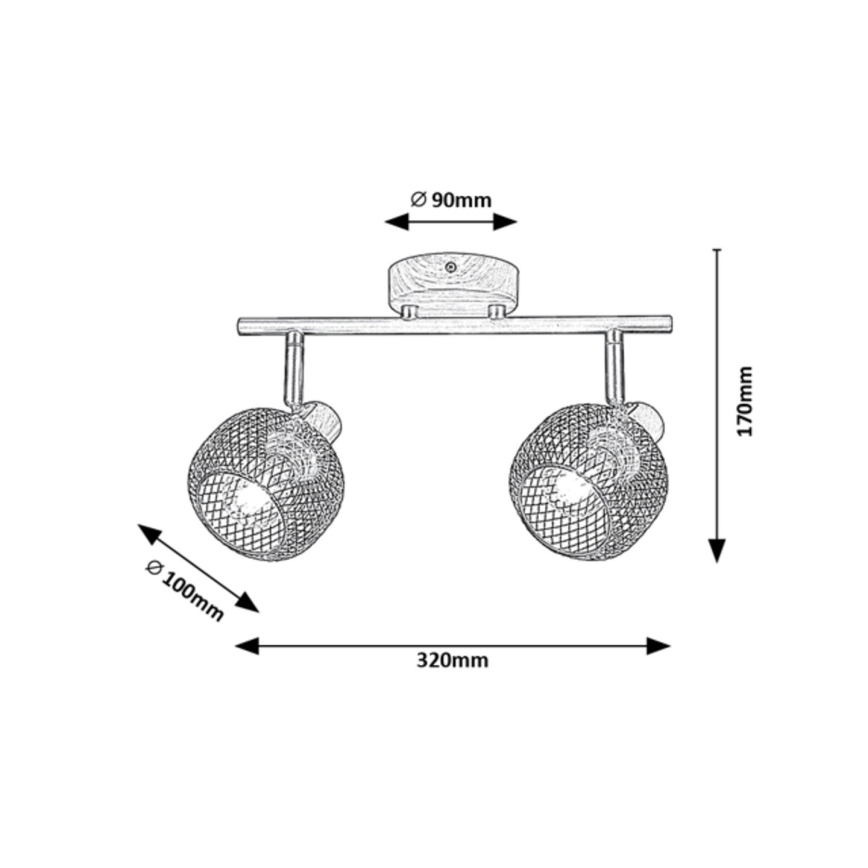 Rabalux - Kohdevalo 2xE14/40W/230V