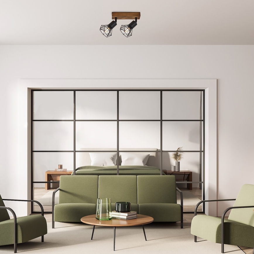 Rabalux - Kohdevalo 2xE14/40W/230V tammi