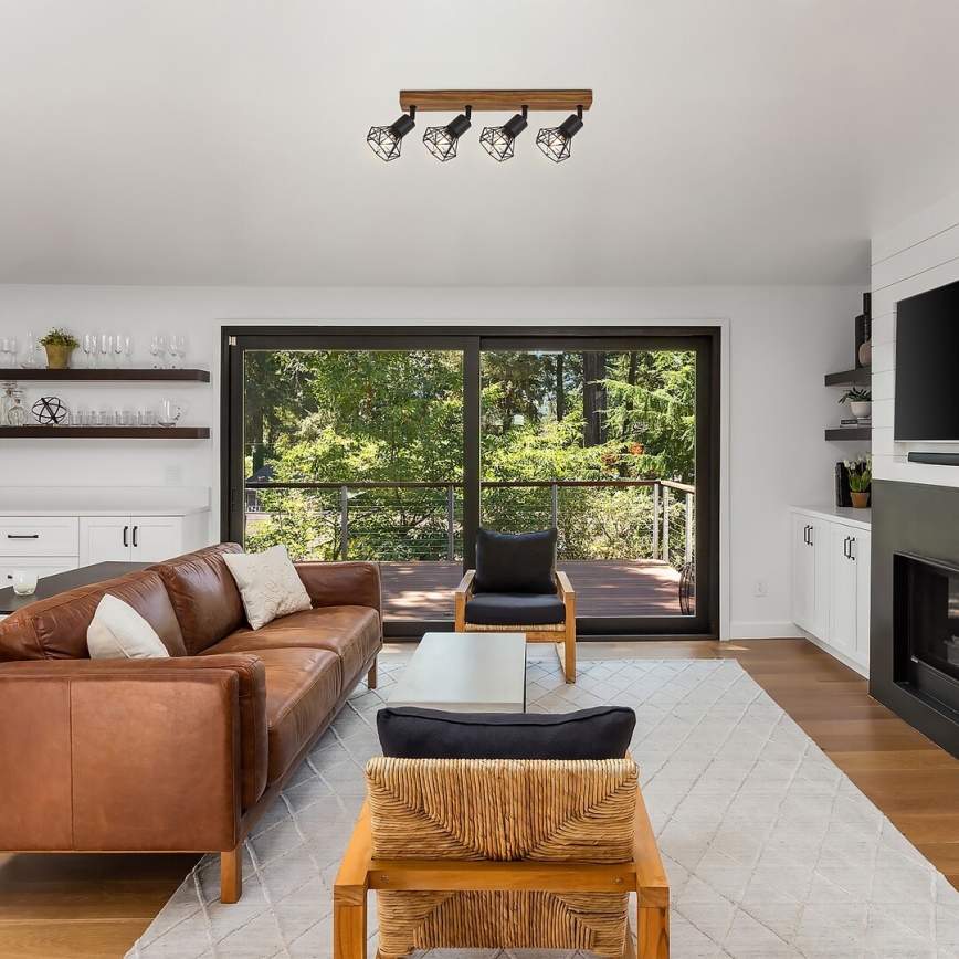 Rabalux - Kohdevalo 4xE14/40W/230V tammi