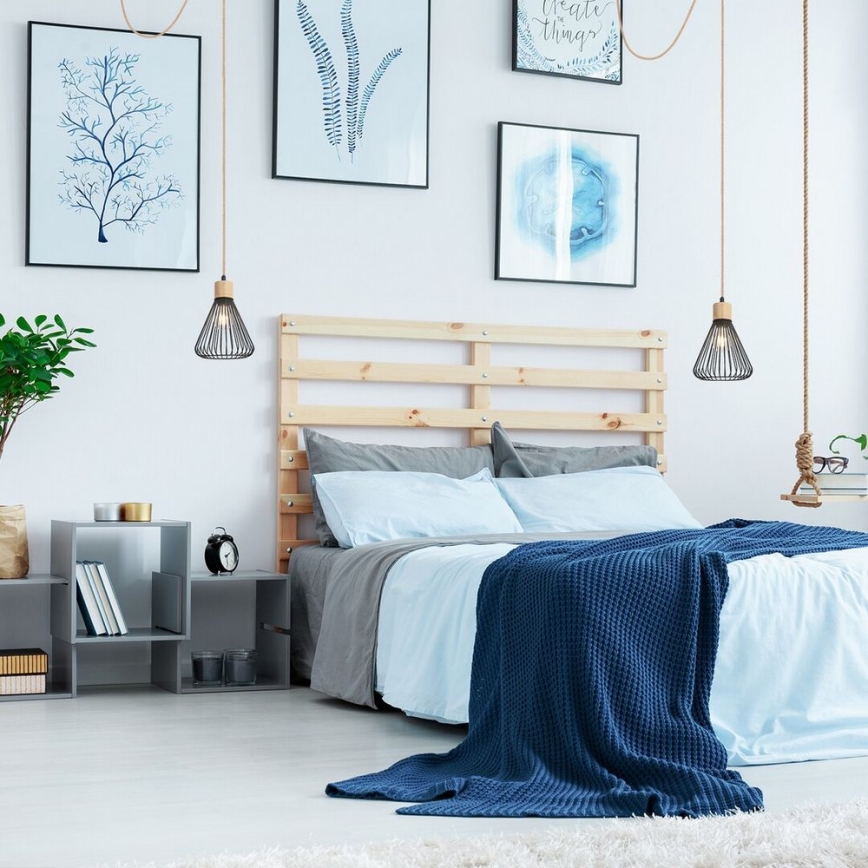 Rabalux - Kattokruunu johdossa 1xE27/40W/230V musta/pyökki