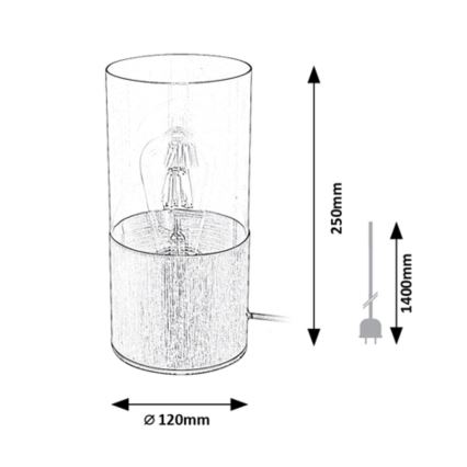 Rabalux - Pöytävalaisin 1xE27/40W/230V