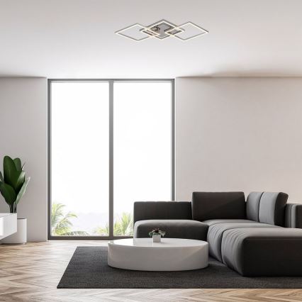 Rabalux - Kiinteä LED-kattokruunu LED/43W/230V kiiltävä kromi 37x76,5 cm