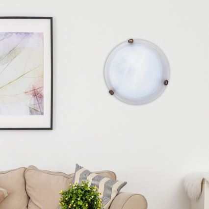 Rabalux - Alabasterilasinen kattovalaisin 1xE27/60W/230V