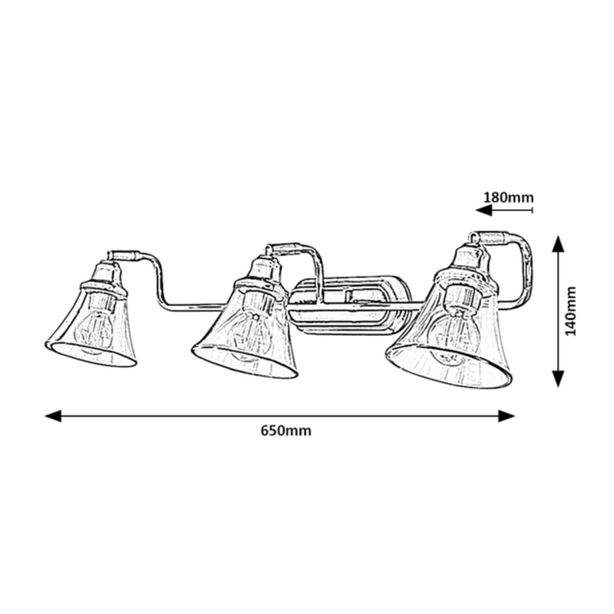 Rabalux - Kylpyhuoneen kohdevalaisin 3xE14/40W/230V IP44