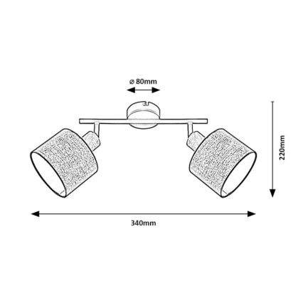 Rabalux - Kohdevalo 2xE14/40W/230V