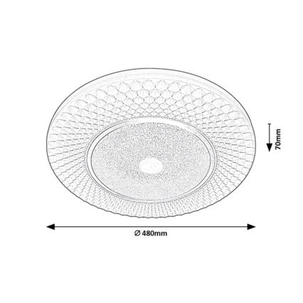 Rabalux - himmennettävä LED-kattovalaisin LED/72W/230V 3000-6500K + kaukosäädin, halkaisija 48 cm