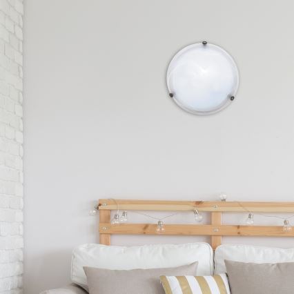 Rabalux - Alabasterilasinen kattovalaisin 2xE27/60W/230V