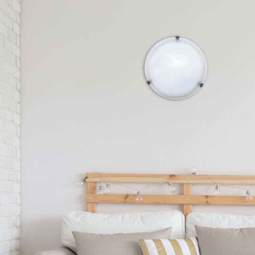 Rabalux - Alabasterilasinen kattovalaisin 2xE27/60W/230V