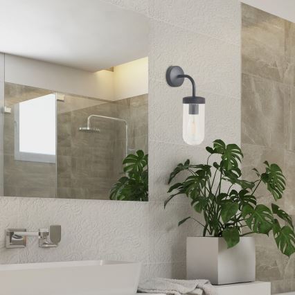 Rabalux - Kylpyhuoneen seinävalaisin 1xE27/60W/230V IP44 musta