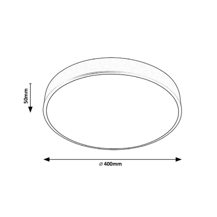 Rabalux - LED-kattovalaisin LED/36W/230V, halkaisija 40 cm, musta