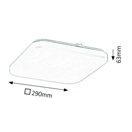 Rabalux - LED-kattovalaisin LED/20W/230V 29x29 cm