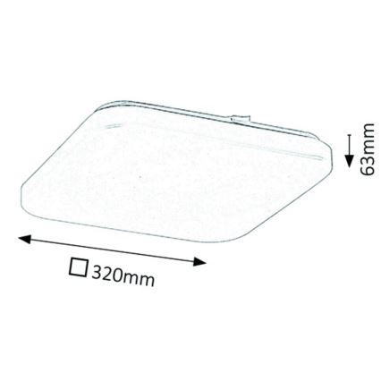 Rabalux - LED-kattovalaisin LED/32W/230V 32x32 cm