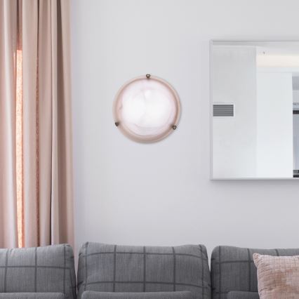 Rabalux - Alabasterilasinen kattovalaisin 2xE27/60W/230V