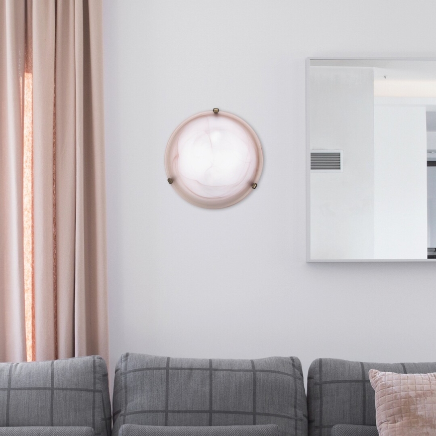 Rabalux - Alabasterilasinen kattovalaisin 2xE27/60W/230V