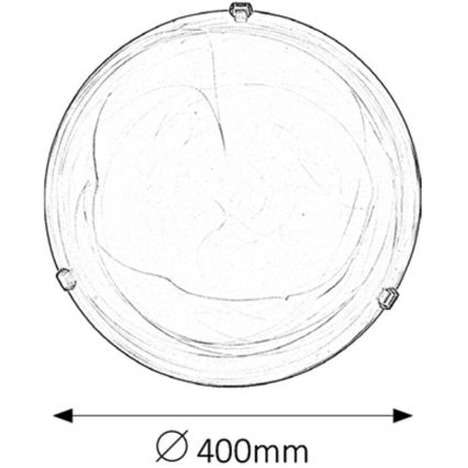 Rabalux - Alabasterilasinen kattovalaisin 2xE27/60W/230V