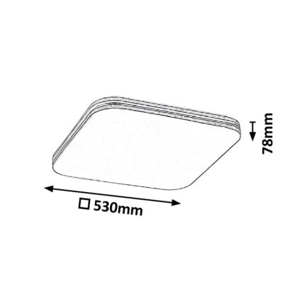 Rabalux - LED-kattovalaisin LED/36W/230V neliönmuotoinen 53 x 53 cm