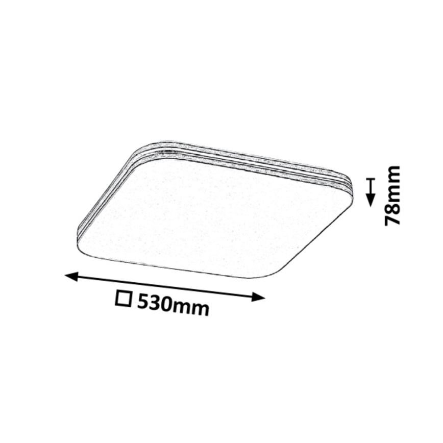 Rabalux - LED-kattovalaisin LED/36W/230V neliönmuotoinen 53 x 53 cm