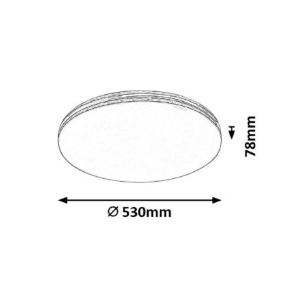 Rabalux - LED-kattovalaisin LED/36W/230V, pyöreä, 53 x 53 cm