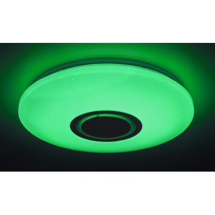 Rabalux - LED RGB himmennettävä kattovalaisin kaiuttimella LED/24W/230V Wi-Fi Tuya + kauko-ohjain halkaisija 40 cm