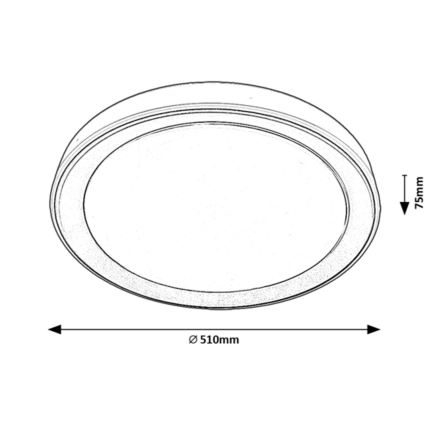Rabalux - LED RGB himmennettävä kattovalaisin LED/40W/230V 2700-6500K Wi-Fi Tuya halkaisija 51 cm + kaukosäädin