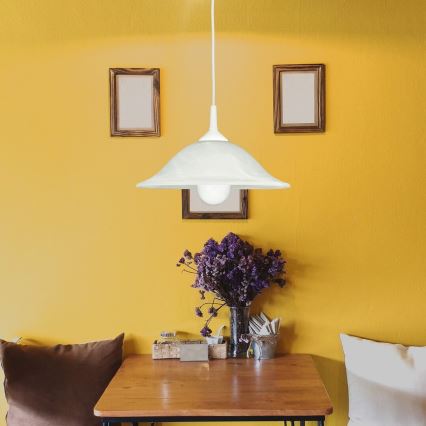 Rabalux - Kattokruunu 1xE27/60W/230V alabasterilasi