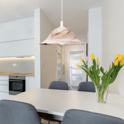 Rabalux - Kattovalaisin 1xE27/60W/230V alabasterilasi