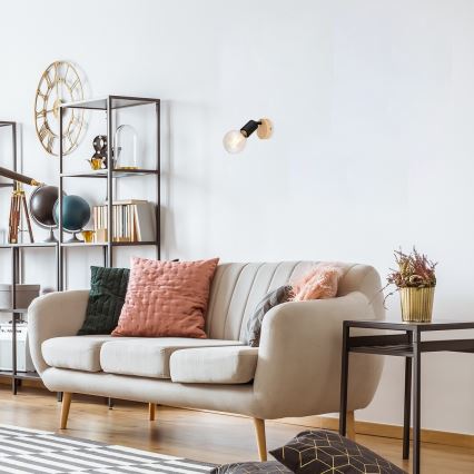 Rabalux - Seinäkohdevalo 1xE27/40W/230V kumipuu