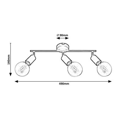 Rabalux - Kohdevalo LAMAR 3xE27/40W/230V